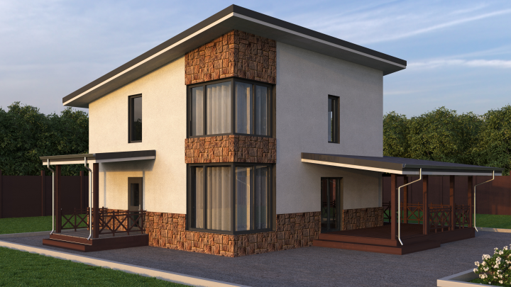 Визуализация коттеджа