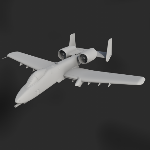 Модель штурмового самолёта A10 Thunderbolt (в процессе)