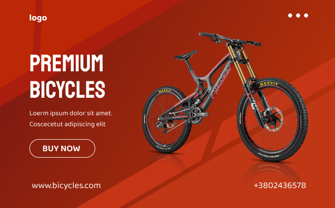 Баннер магазина велосипедов