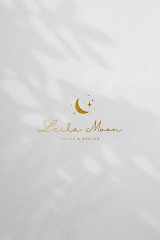 Логотип студии декора «Leila Moon»