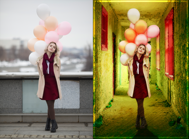 Ретушь, замена фона