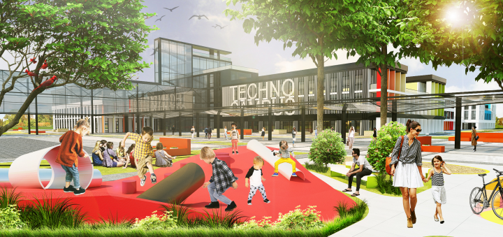 Благоустройство территории Технокампуса