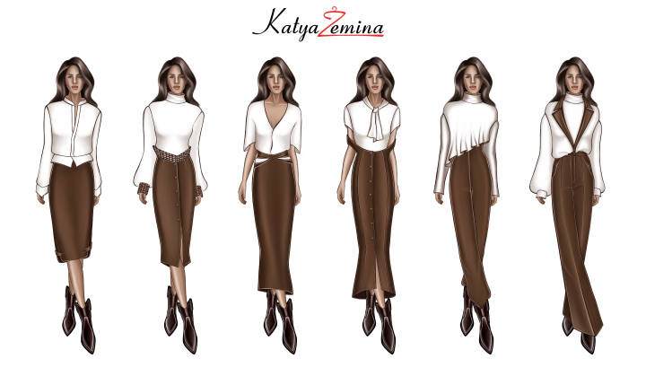 Коллекция женской одежды для офиса by Katya Zemina