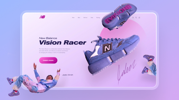 Главная страница сайта NewBalance
