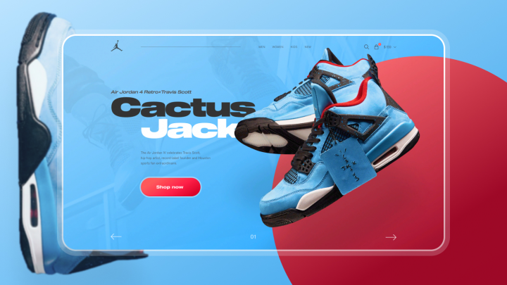 Главная страница сайта Air Jordan