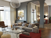 гостиная в частном коттедже, г.Москва