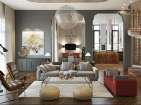 гостиная в частном коттедже, г.Москва