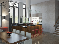 кухня-столовая в частном коттедже, г.Москва