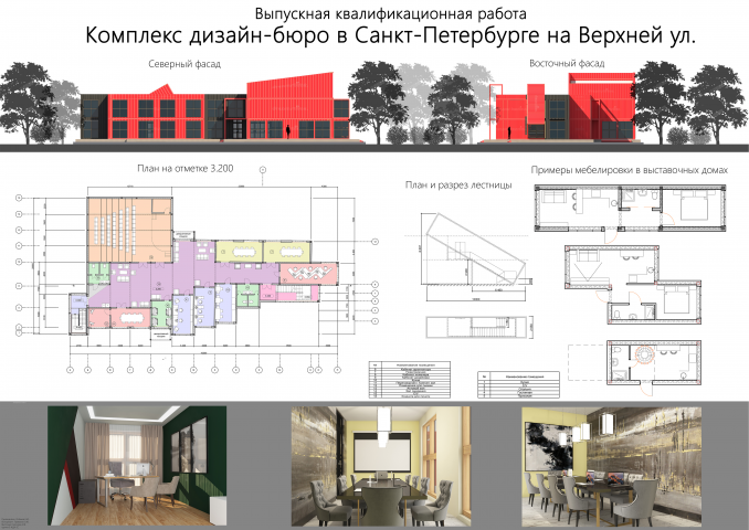 Комплекс дизайн-бюро в Санкт-Петербурге.