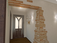 Коридор коттедж  ракурс 4