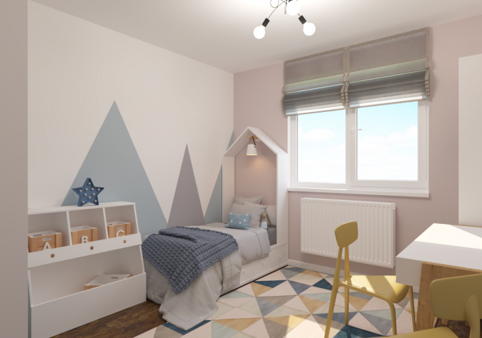 Детская для девочки в скандинавском стиле