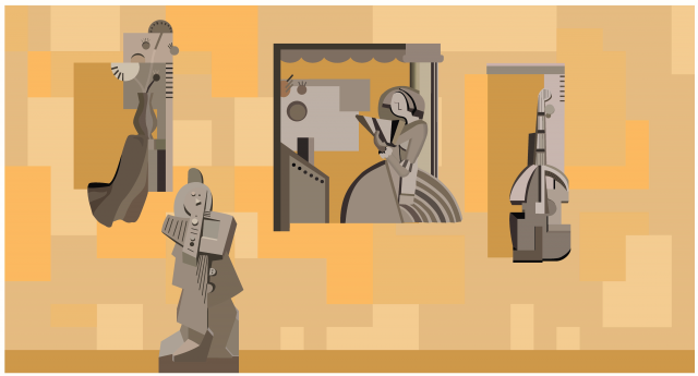 Декоративная композиция "театр"