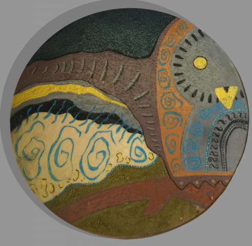 Декоративная тарелка "Сова"