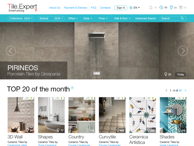 Tile Expert. Интернет-магазин керамической плитки