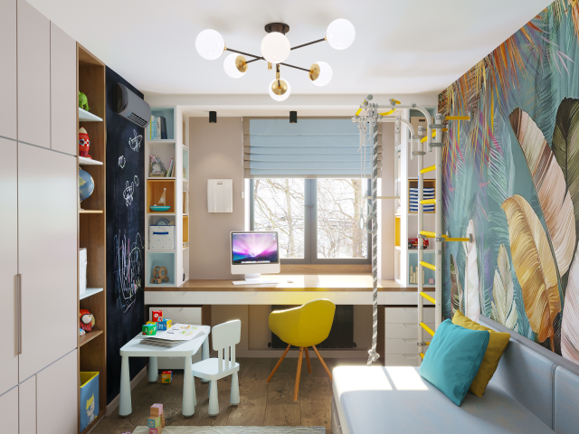 Детская для мальчика в трёхкомнатной квартире в Ярославле