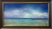 Карибы , масло и нитрокраски , оргалит 30 Х60 см . 2016 г