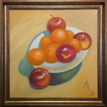 Апельсины с яблоками . Холст , масло , 60 Х 60 см 2016 г