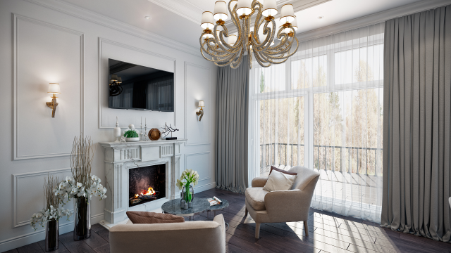 Классический отдых у камина