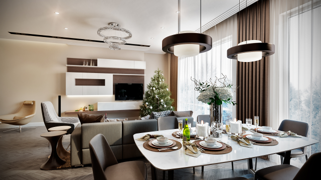 Студийная гостиная под новый год)