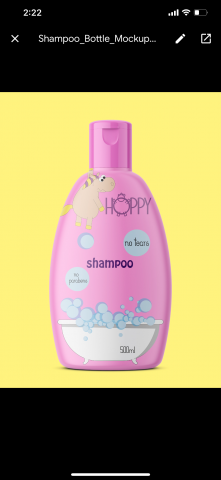 Label for kids shampoo