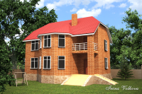 Визуализация коттеджа 1