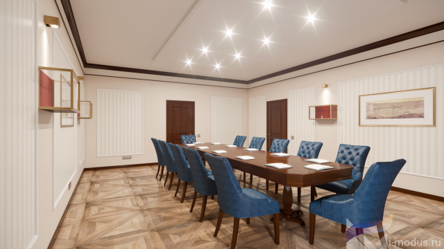 Визуализация переговорной комнаты. Ракурс 3