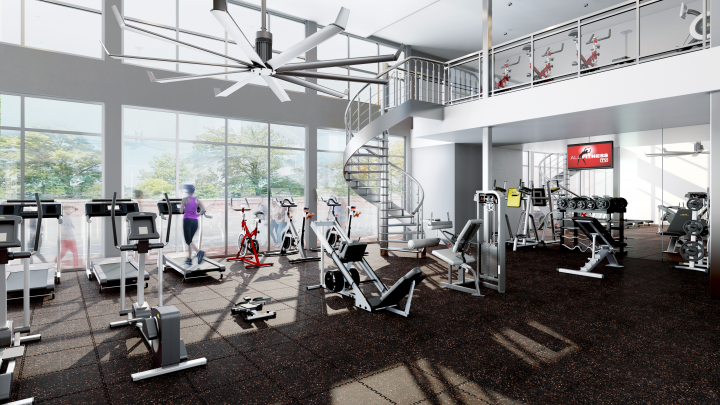 ATLANTA, USA. GRANT PARK FITNESS & SKY LOUNGE CGI