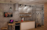 Номер в гостинице в стиле loft