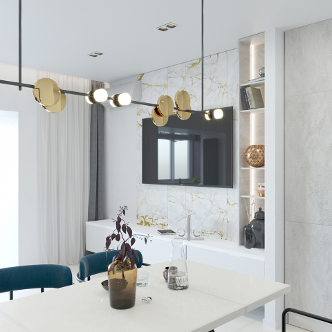 Интерьер гостиной в светлых тонах