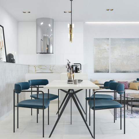 Интерьер гостиной в светлых тонах