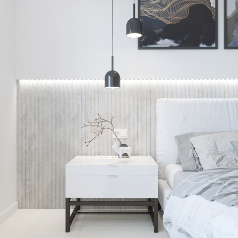 Интерьер спальни в светлых тонах