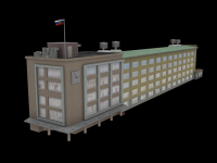 Лоу поли здание