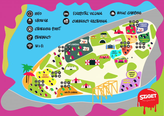 Карта для фестиваля Sziget (Будапешт)