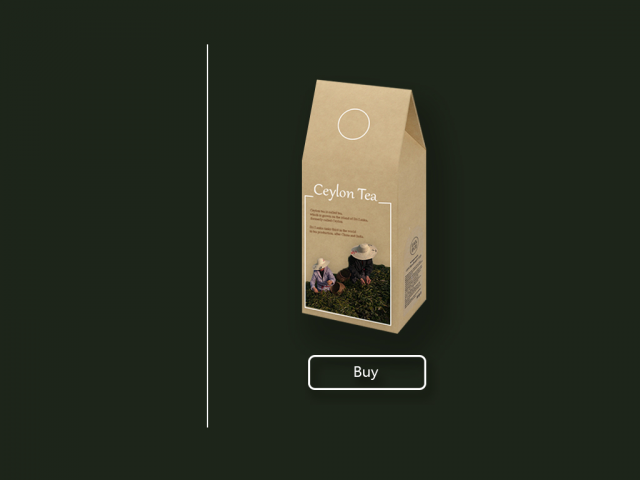 Mock-up of a Web-page and brand ID for Ceylon Tea