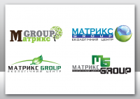 Варианты логотипа компании "MatrixGroup"