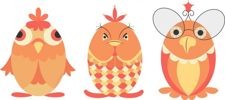 vector bird shaped eggs