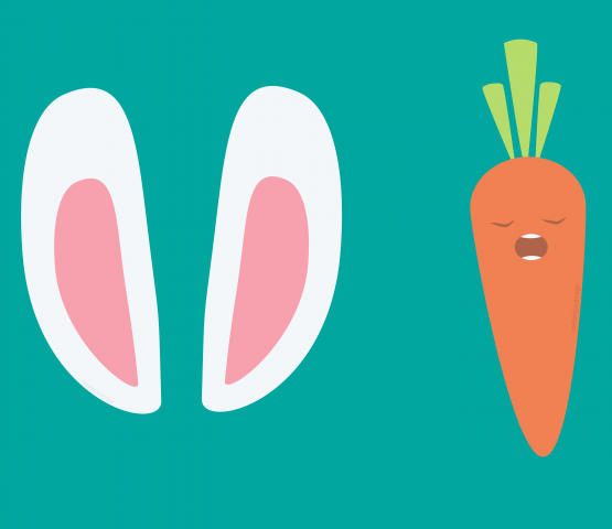 vector hare ears and carrots