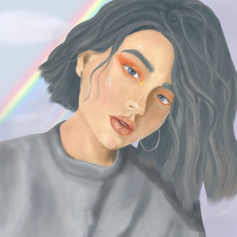 Rainbow girl