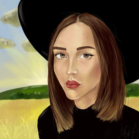 The girl in the hat