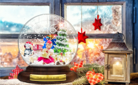 Новогодний коллаж. Снежный шар! New Year! Snow globe.
