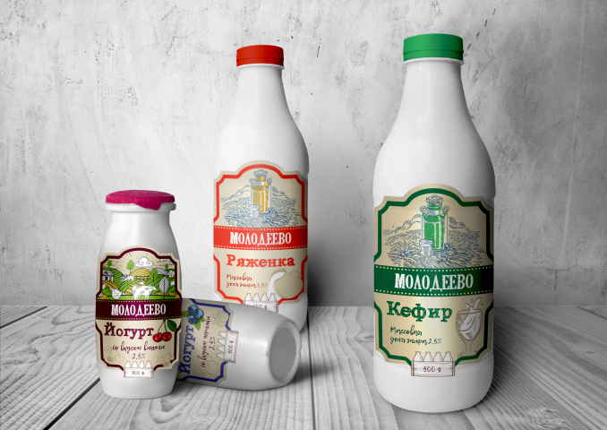 Дизайн на линейку молочной продукции