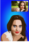 Векторный портрет, созданный в программе Corel Draw