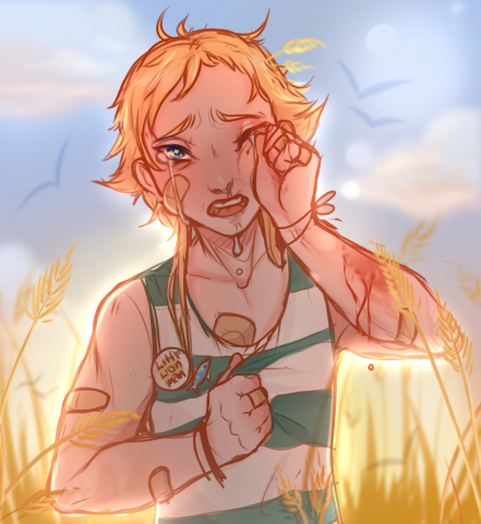 In the field