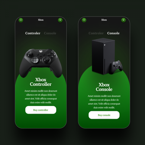Концепт экрана для Xbox