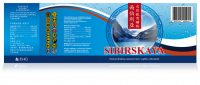 Макет этикетки для воды "Sibirskaya"