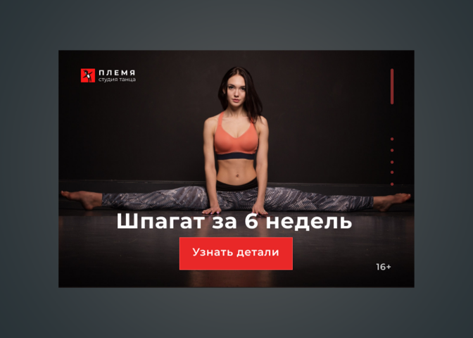 Баннер для студии танца на пилоне Племя