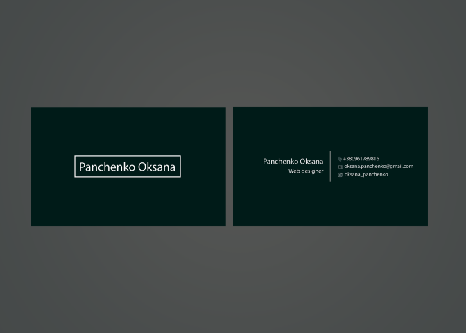 Визитка для веб дизайнера