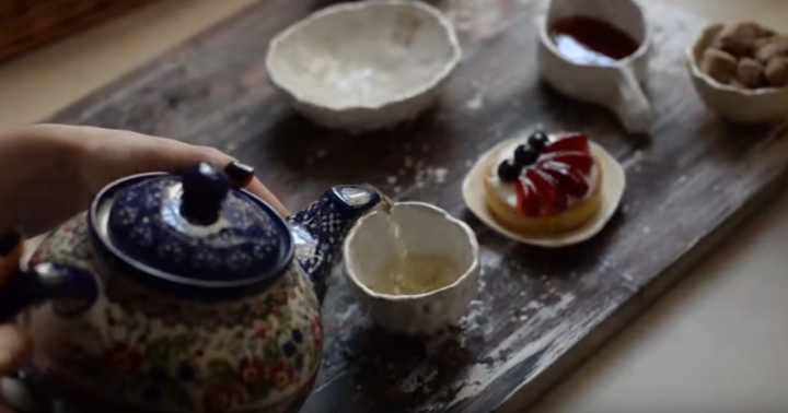 Съемка для студии керамики Artdetox. Пиала из шамота.