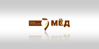 Логотип магазина товаров пчеловодства "Мёд"