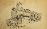 старый паровоз
